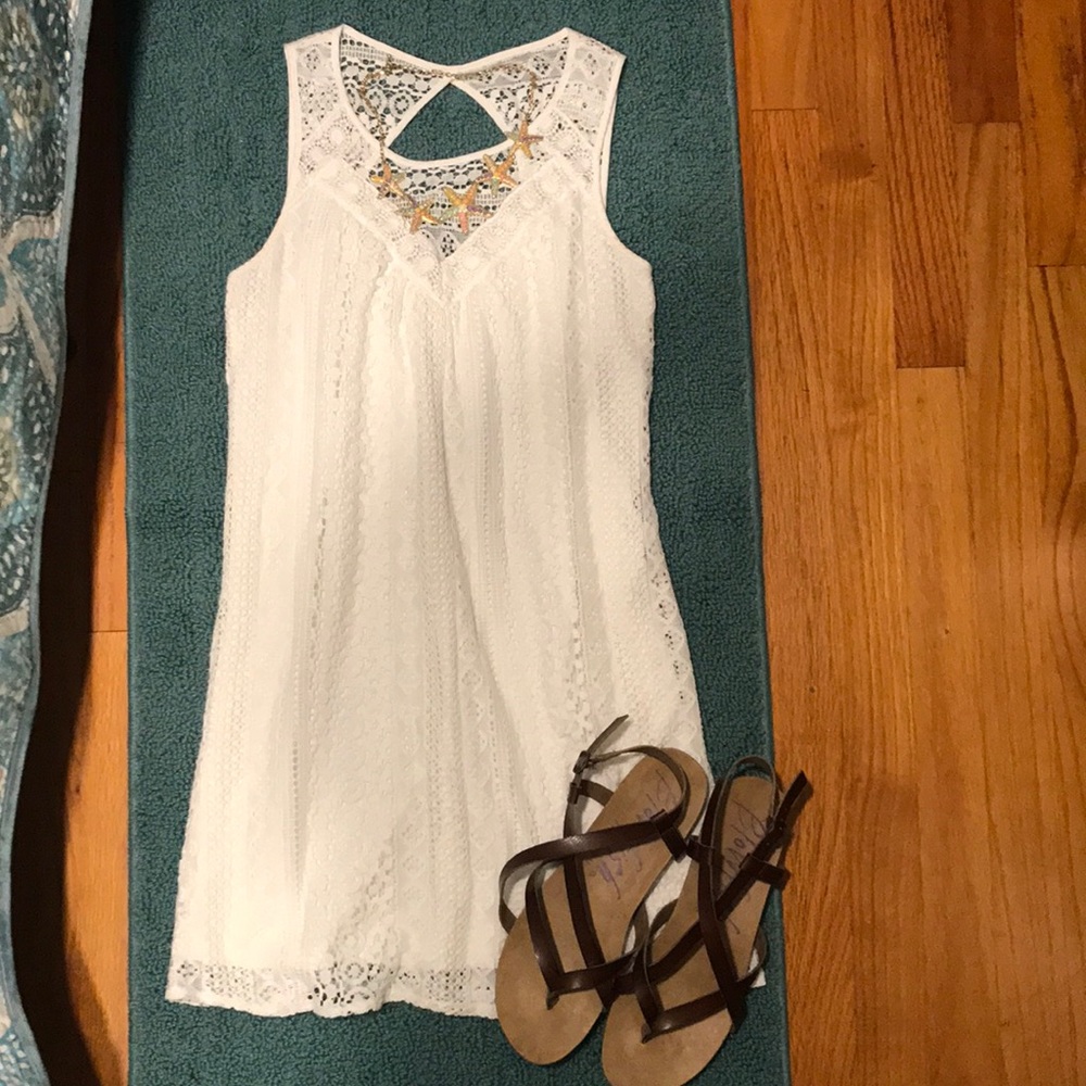 Xhilaration White Lace Sundress Size M